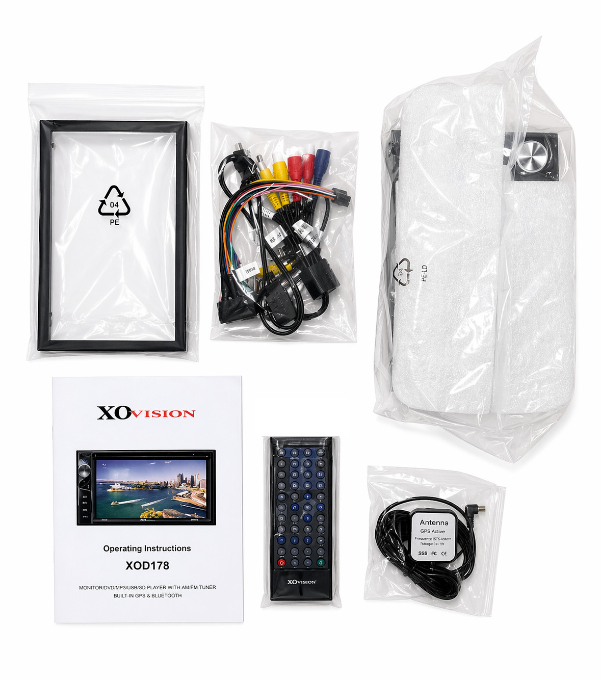 XO VISION 6.2″ double 2 DIN CD DVD MP3 USB Bluetooth Touchscreen car audio FM AM