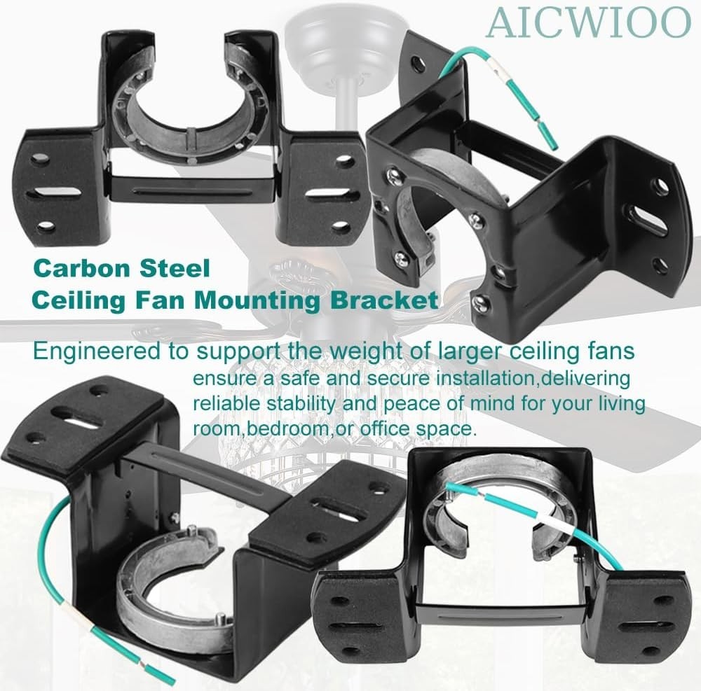Universal Ceiling Fan Mounting Bracket Complete Kit with Hanger Ball – 2.0Mm Hea