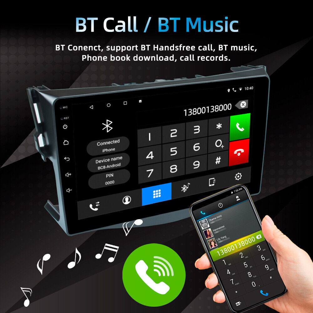 2+64G For Toyota RAV4 2007-2012 Carplay Android Car Radio Stereo JBL 1280*800 FM