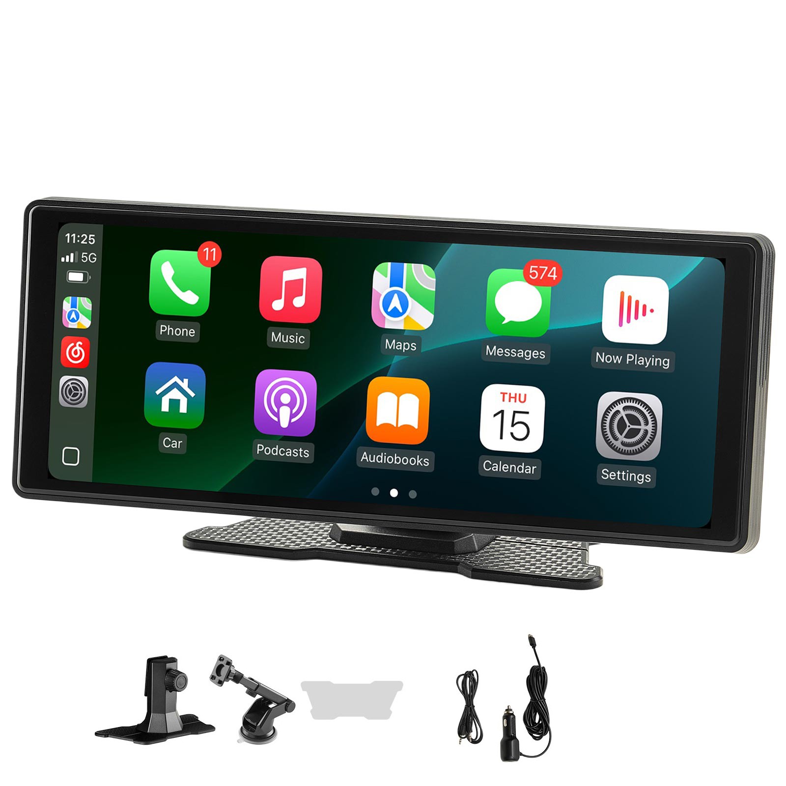 VEVOR 10″ portable Carplay Car Stereo Radio Touch Screen WIFI GPS Voice Contorl