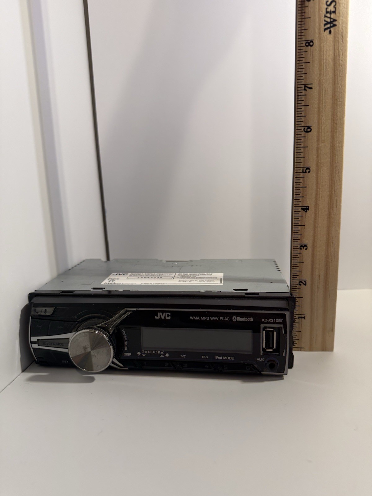 JVC KD-X310BT Single DIN Digital Media Receiver Bluetooth USB AUX No CD Player