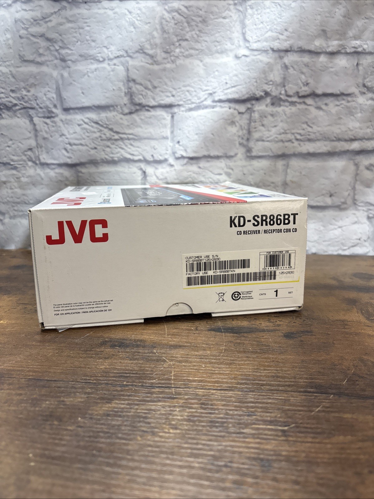 JVC KD SR86BT Bluetooth CD Receiver USB AUX Pandora Alexa Built In New