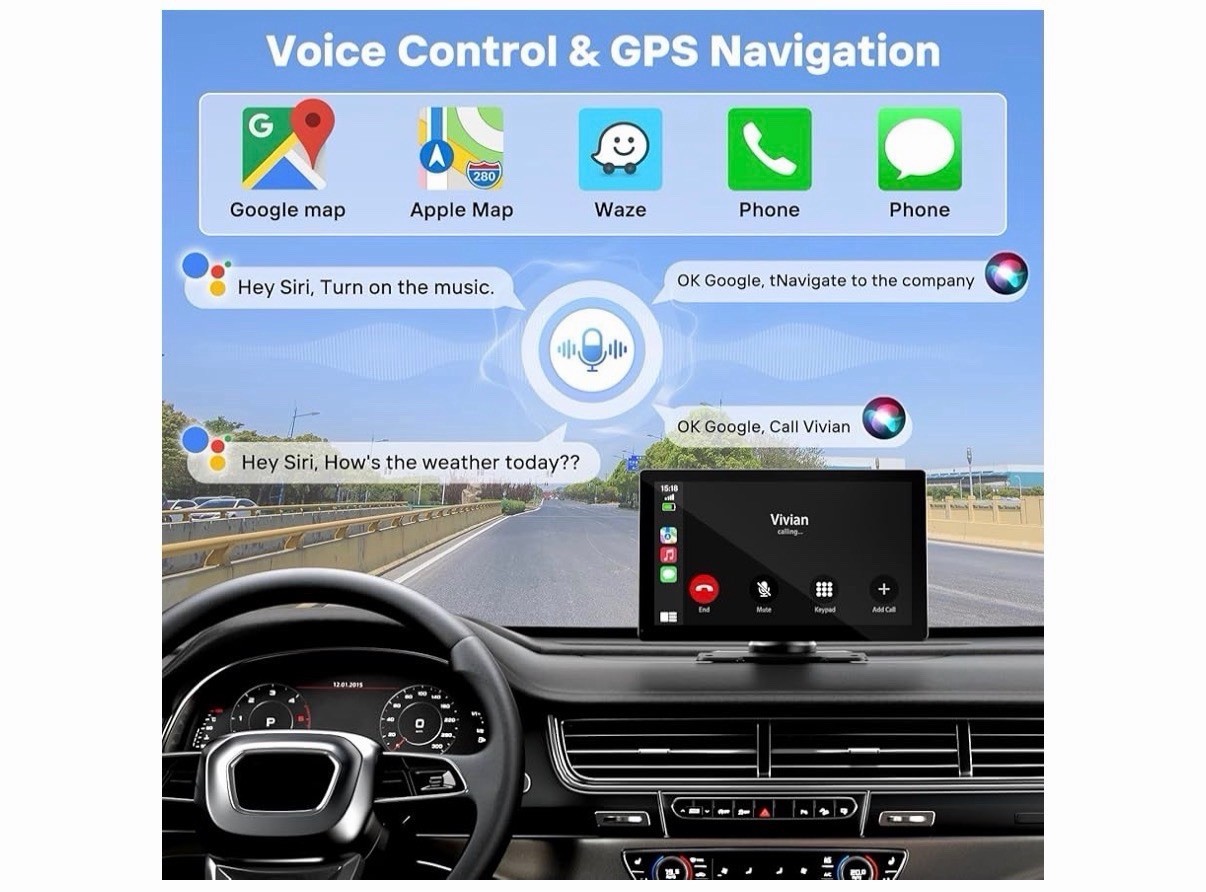 Q9S Wireless 9” Smartscreen Stereo CarPlay Android Auto Bluetooth Car Display