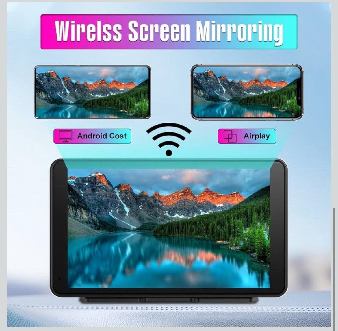 Universal Portable Wireless Carplay Screen Android Auto 7 Inch Touchscreen