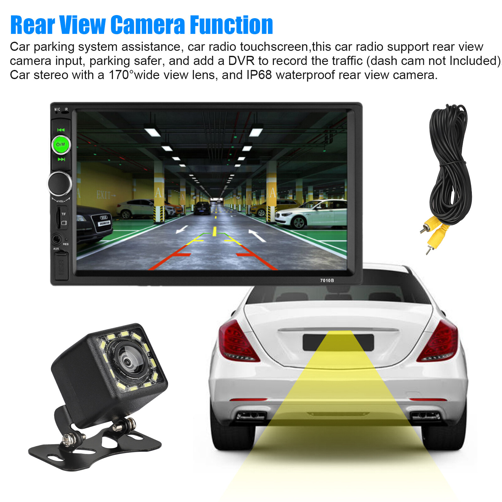 Double 2din Car Stereo Radio Bluetooth MP5 Mirror link Player Touch screen 7”