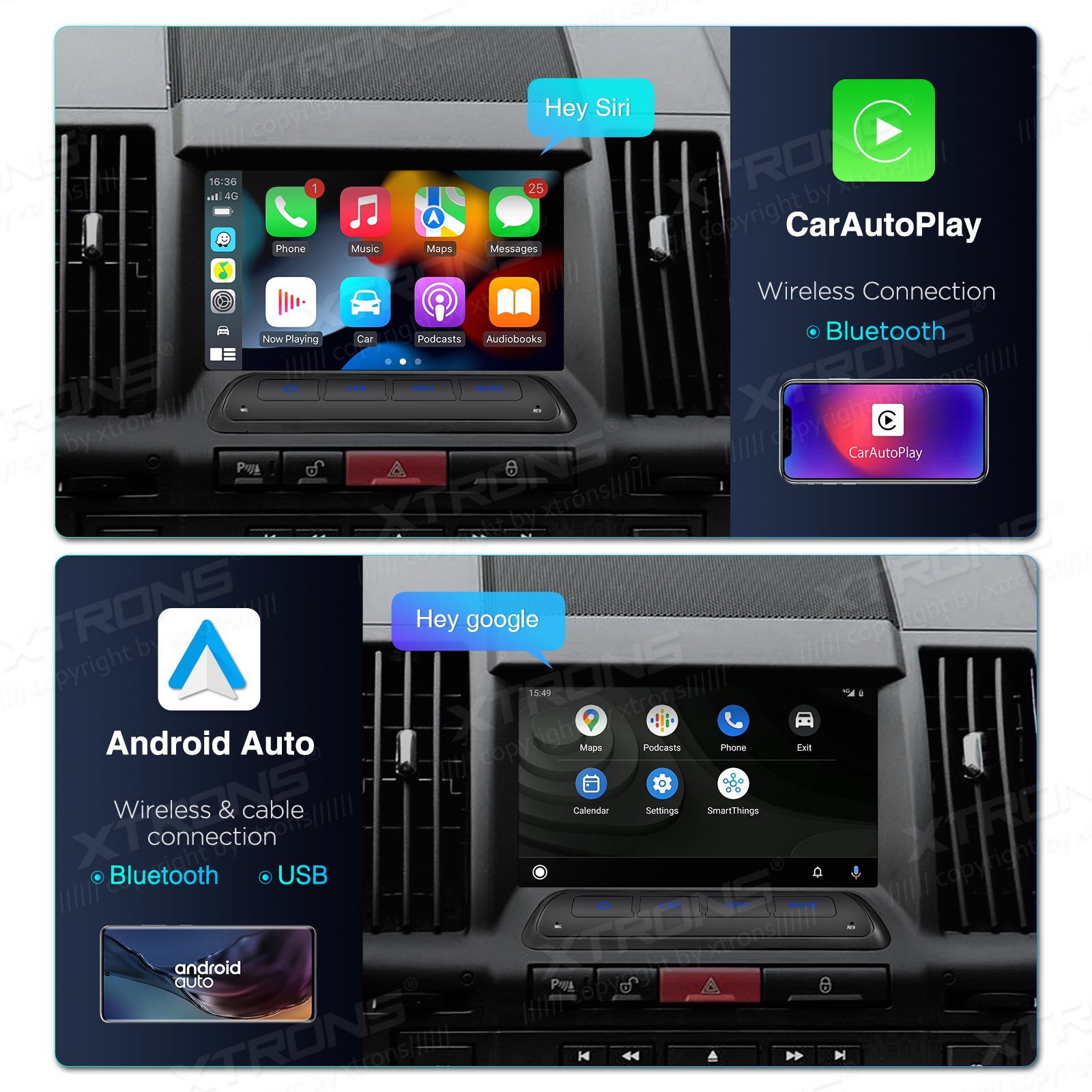 Android 14 8-Core Car Stereo GPS 4G LTE WiFi For Land Rover Freelander 2 2007-12