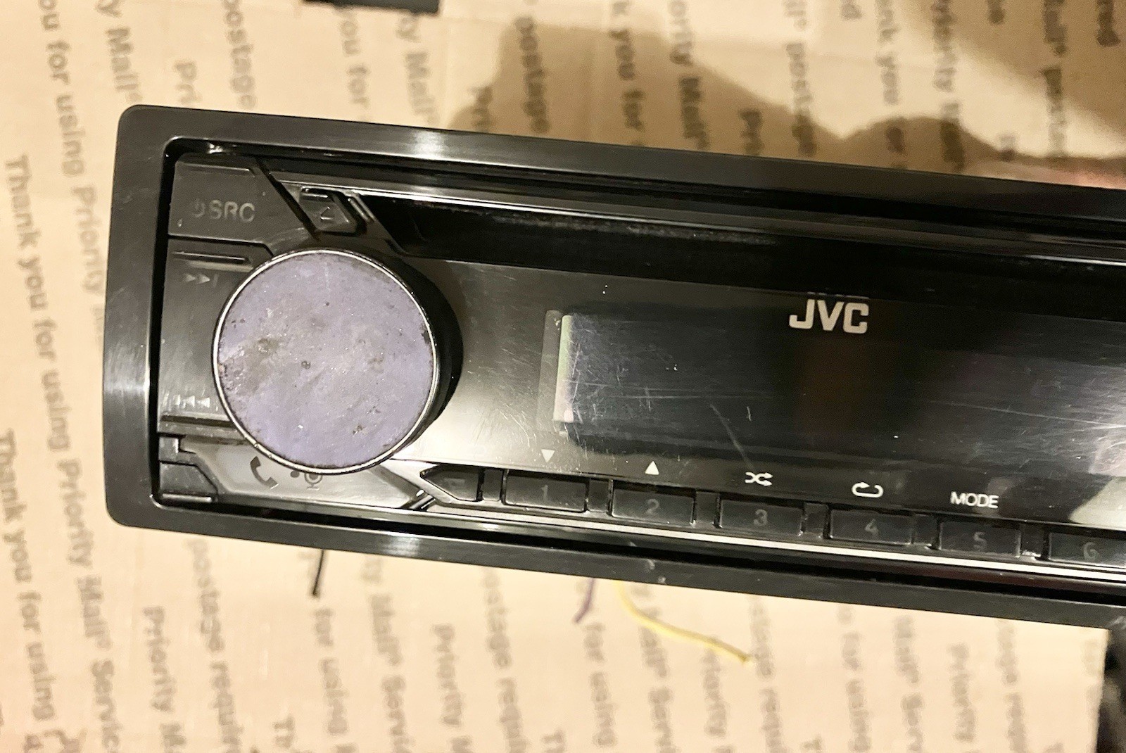 Used JVC KD-T710BT CD Receiver USB AUX Bluetooth Detachable Faceplate RCA