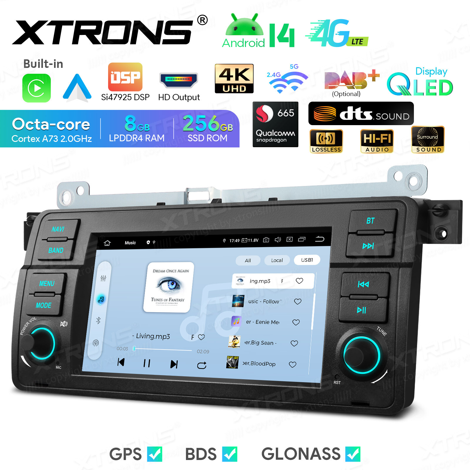 128G For BMW E46 M3 7″ Android 12 GPS Navigator Car Radio DVD Player Navi Stereo