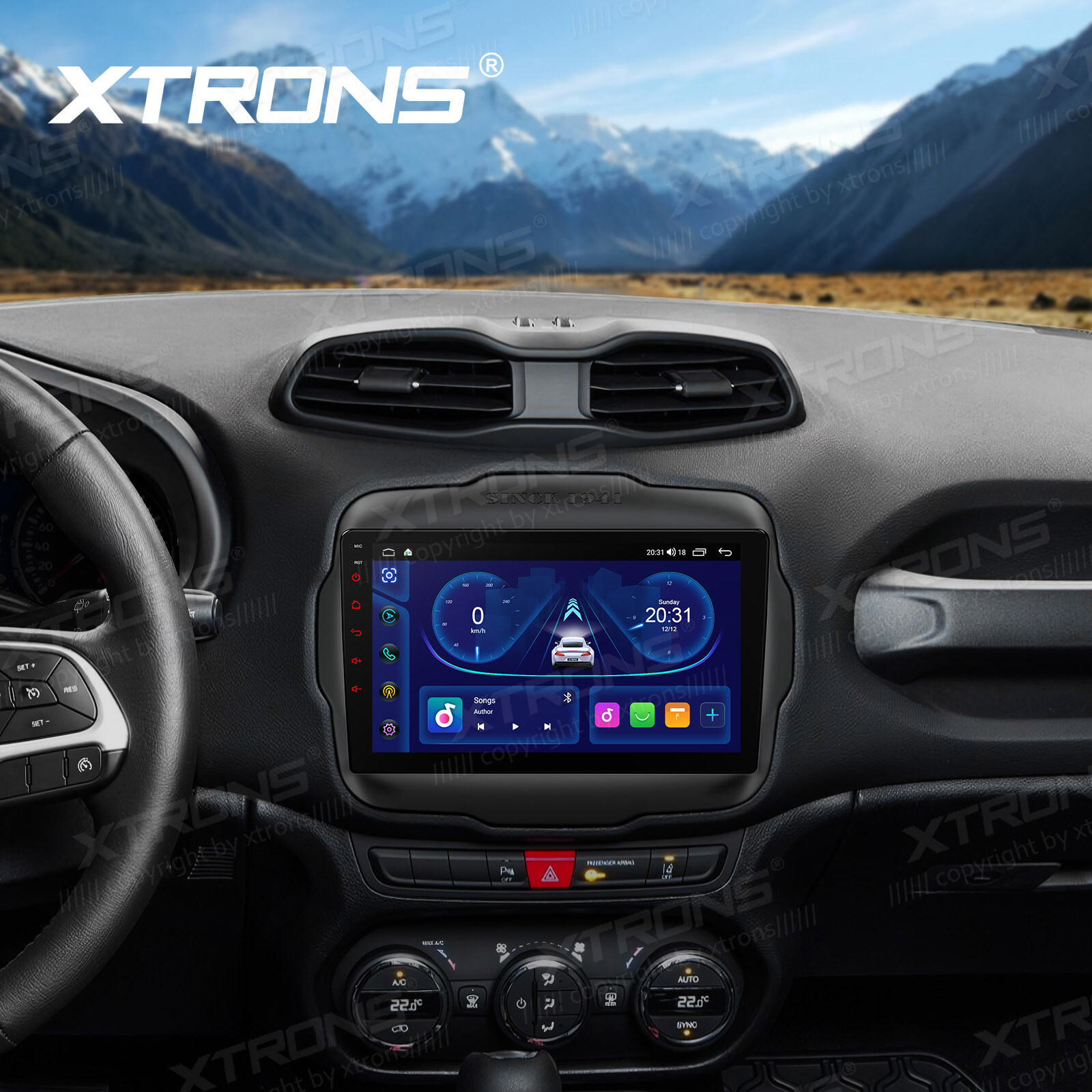 Octa Core Android Radio for Jeep Renegade 9″ IPS Screen DSP Bluetooth 4GB 64GB