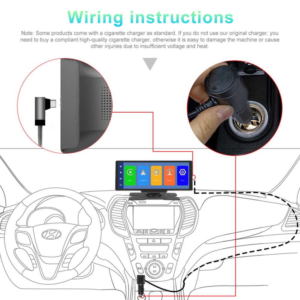 10.26′ Universal Smart Player Apple CarPlay Android AUTO Airplay Support BT FM
