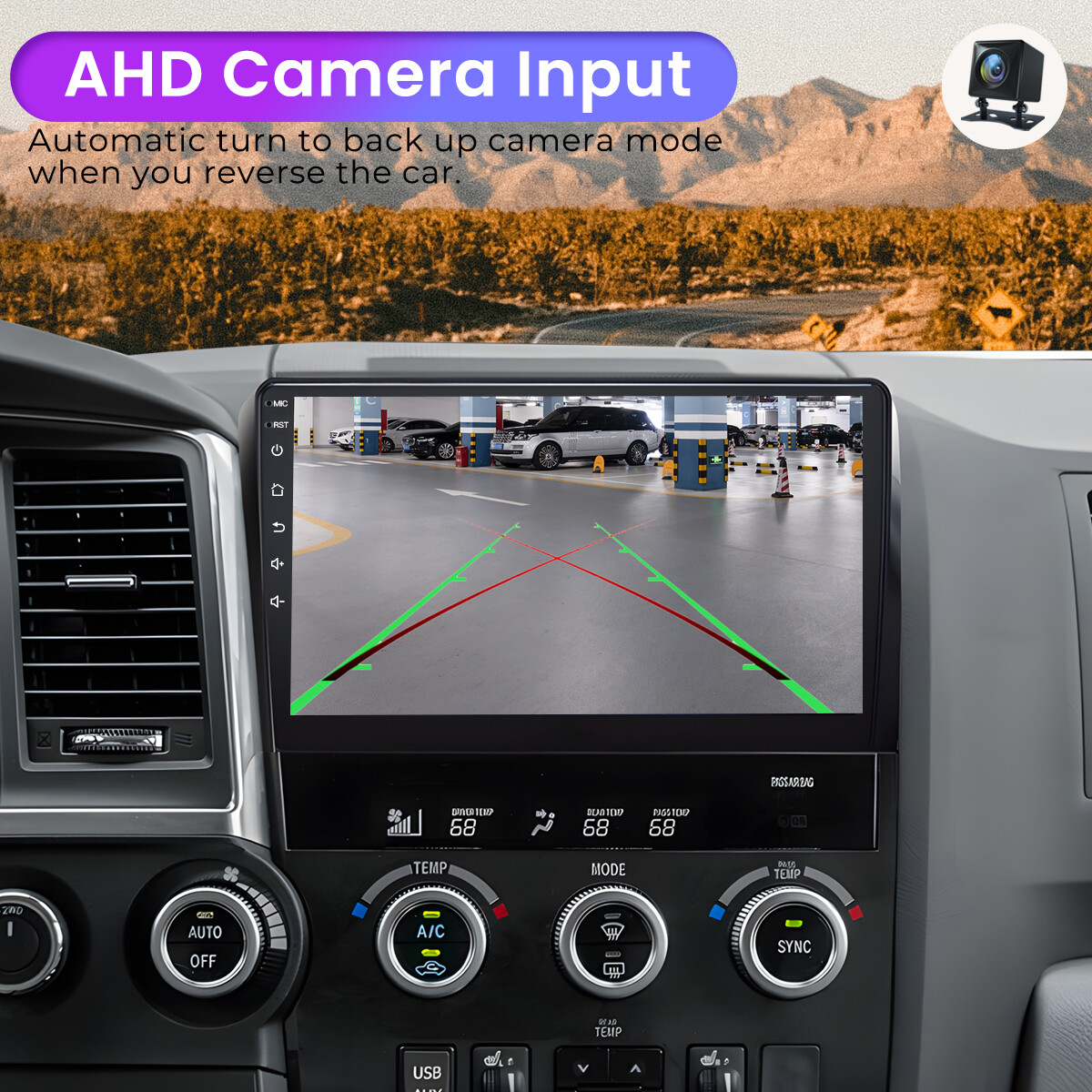 Car Radio MP5 Stereo Apple Carplay For Toyota Tundra Sequoia Navi Backup Camera