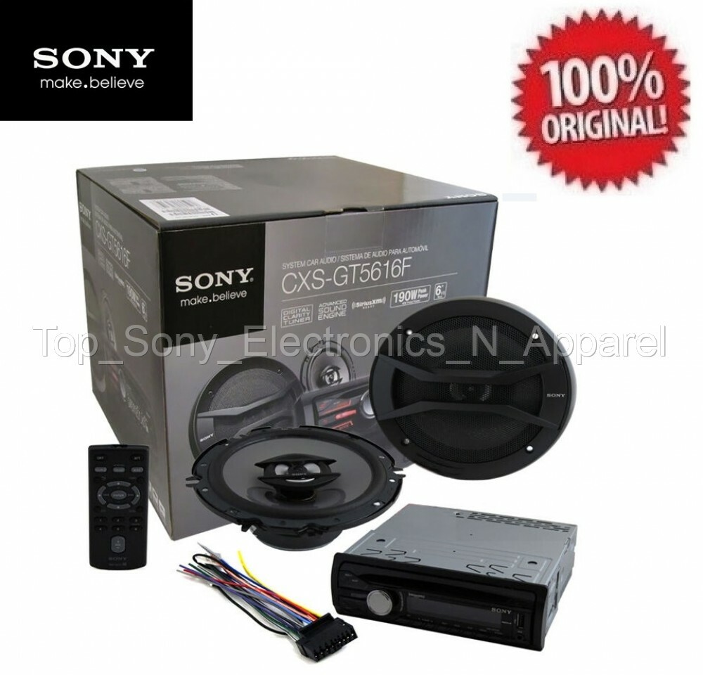 Sony CXS-GT5616F CD Player In Dash Receiver and Speakers Bundle