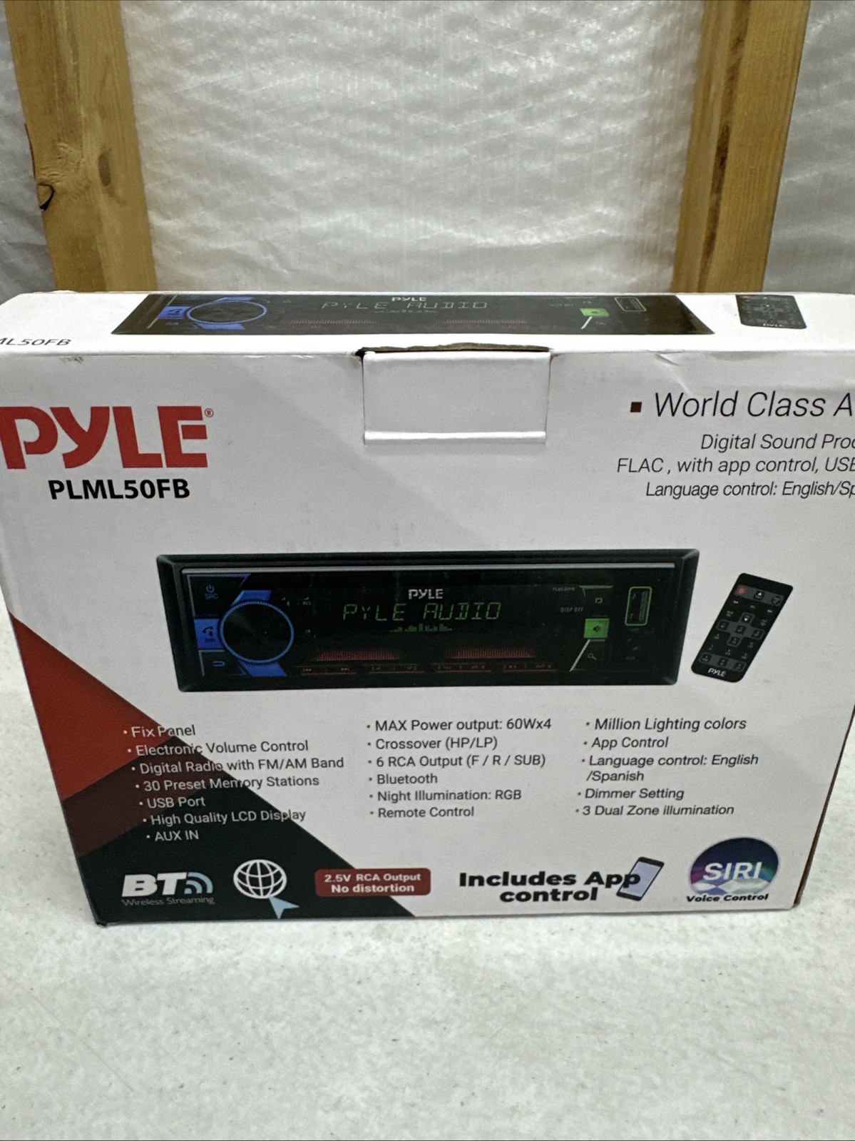 Pyle Bluetooth Stereo Headunit Receiver – In-Dash Black – PLML50FB