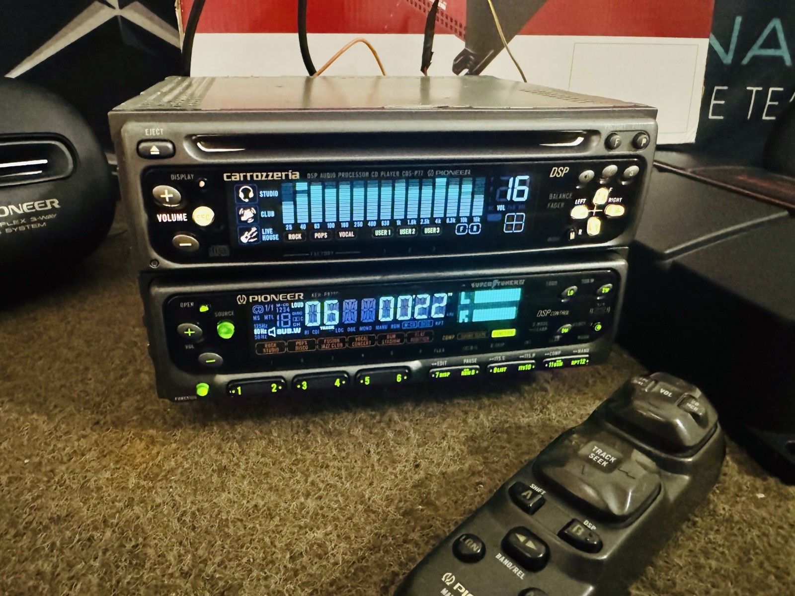 PIONEER CARROZZERIA KEH-P8250 Cassette & CDS-P77 DSP Audio Processor & GM-A4704