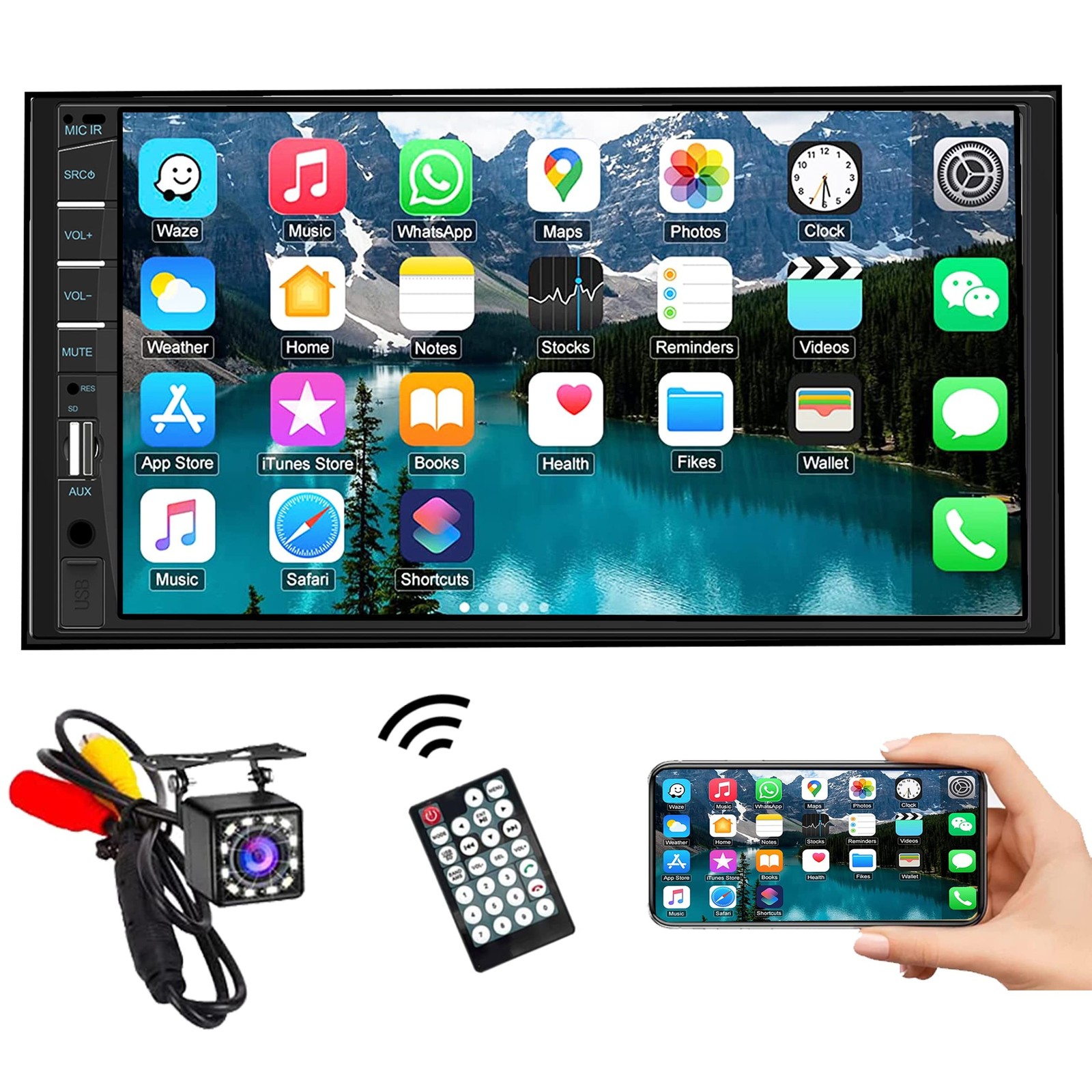 Naifay Car Stereo Double Din Radio with Bluetooth, Car Radio Touchscreen 7 In…