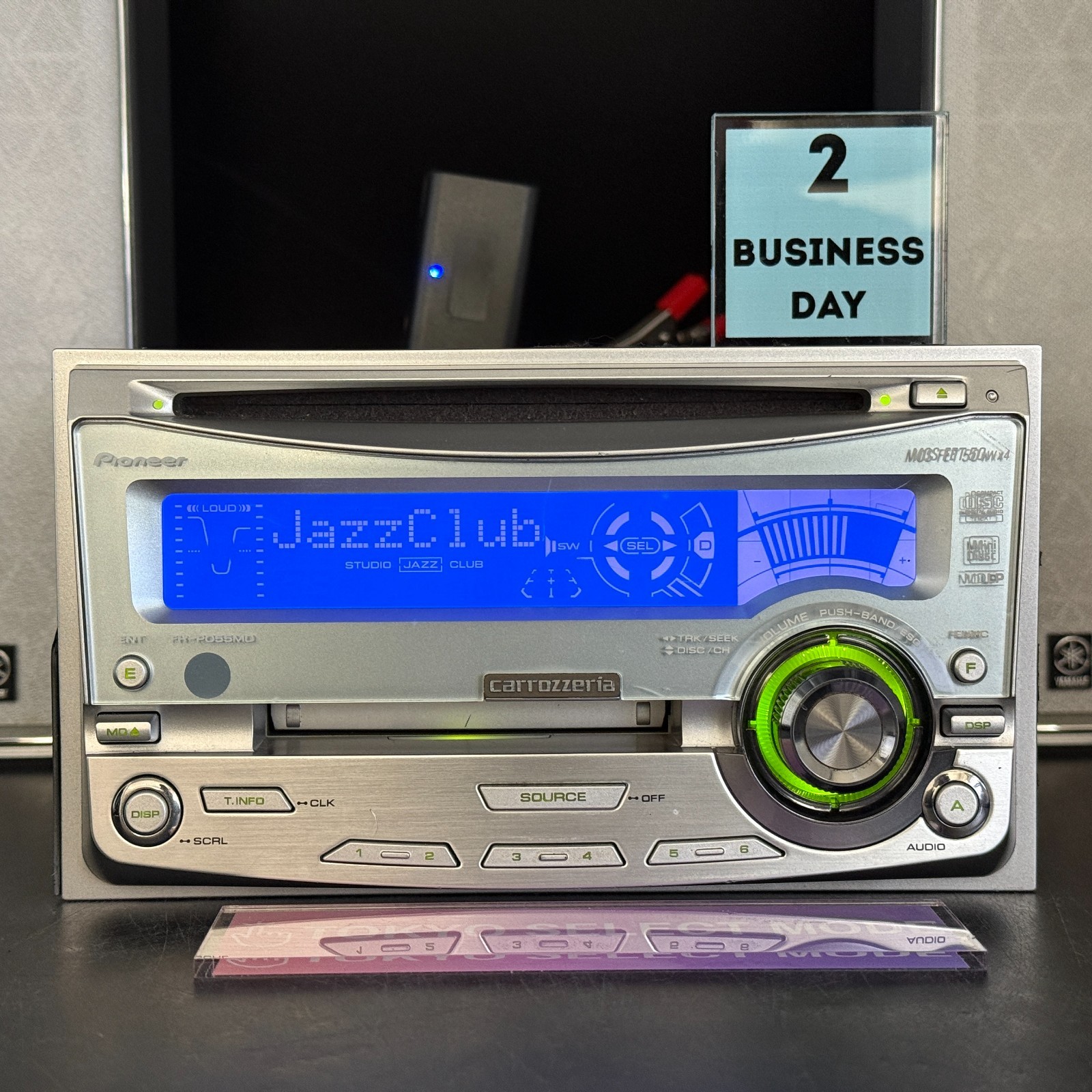 Pioneer Carrozzeria FH-P055MD Car Audio CD MD Bluetooth 2DIN Tested In Stock