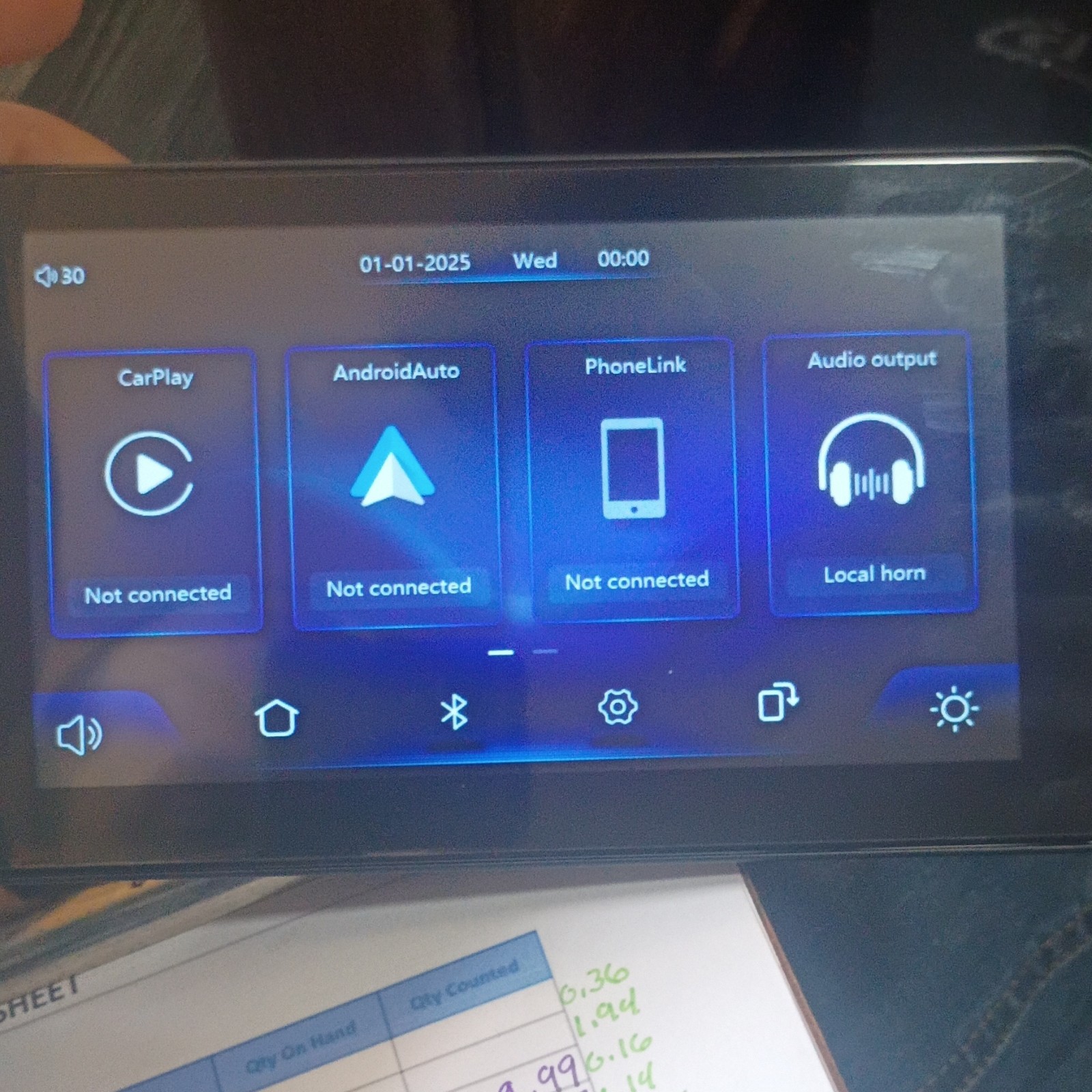 Vukarual Portable Wireless Car Stereo System with Reverse Camera and Bluetooth