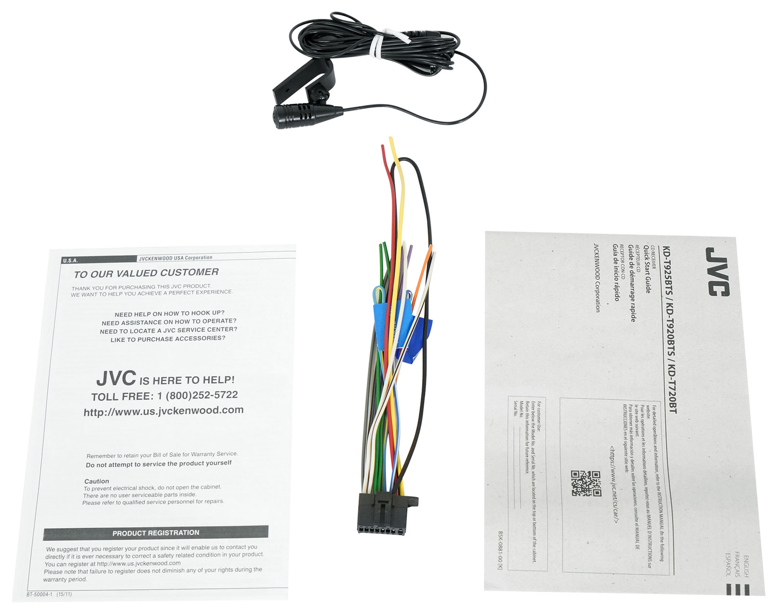JVC KD-T920BTS Car Stereo CD Receiver Bluetooth/USB/XM Ready/Alexa/13-Band EQ