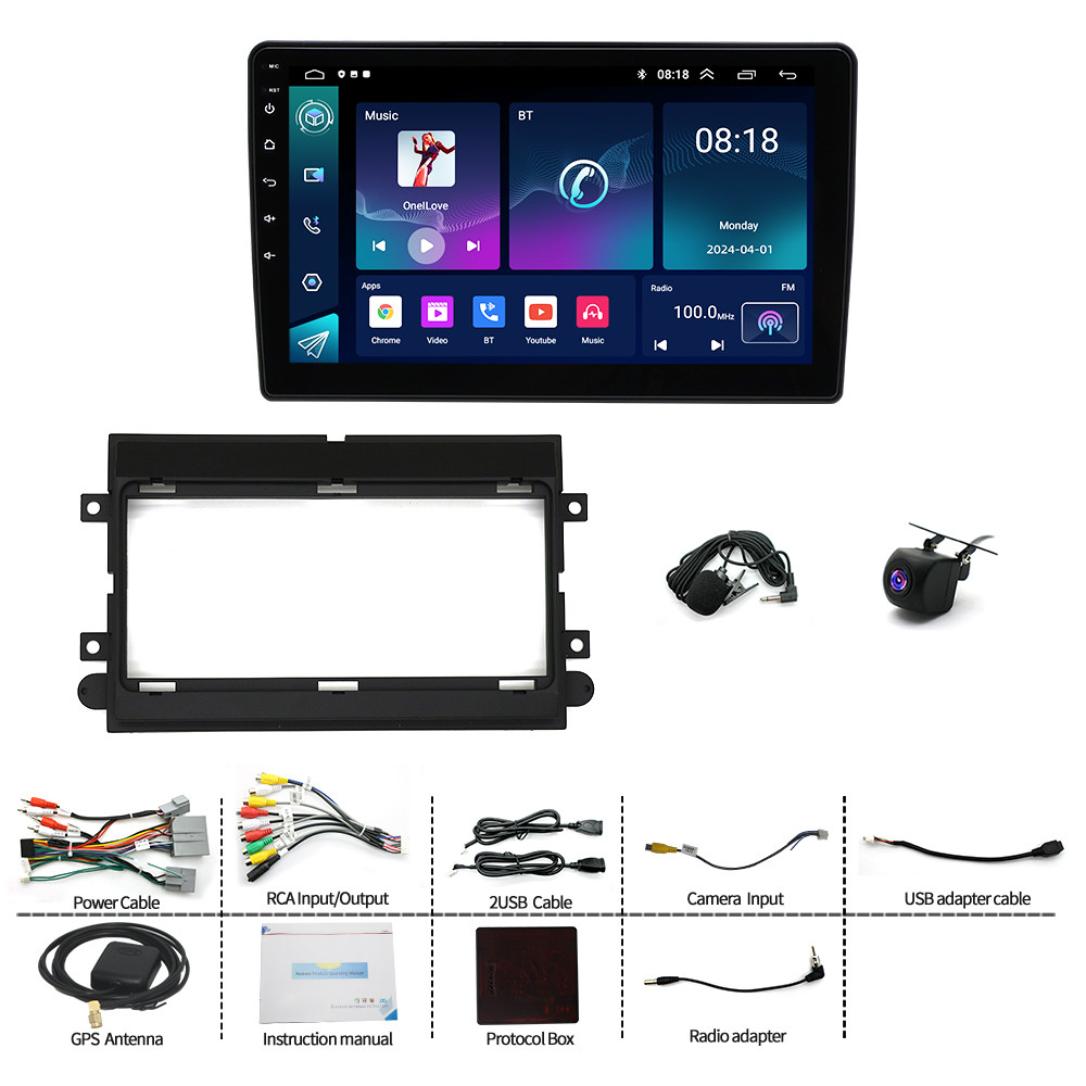 For 2005-2007 Ford Five Hundred Carplay Radio Android 14.0 GPS Navi WiFi RDS