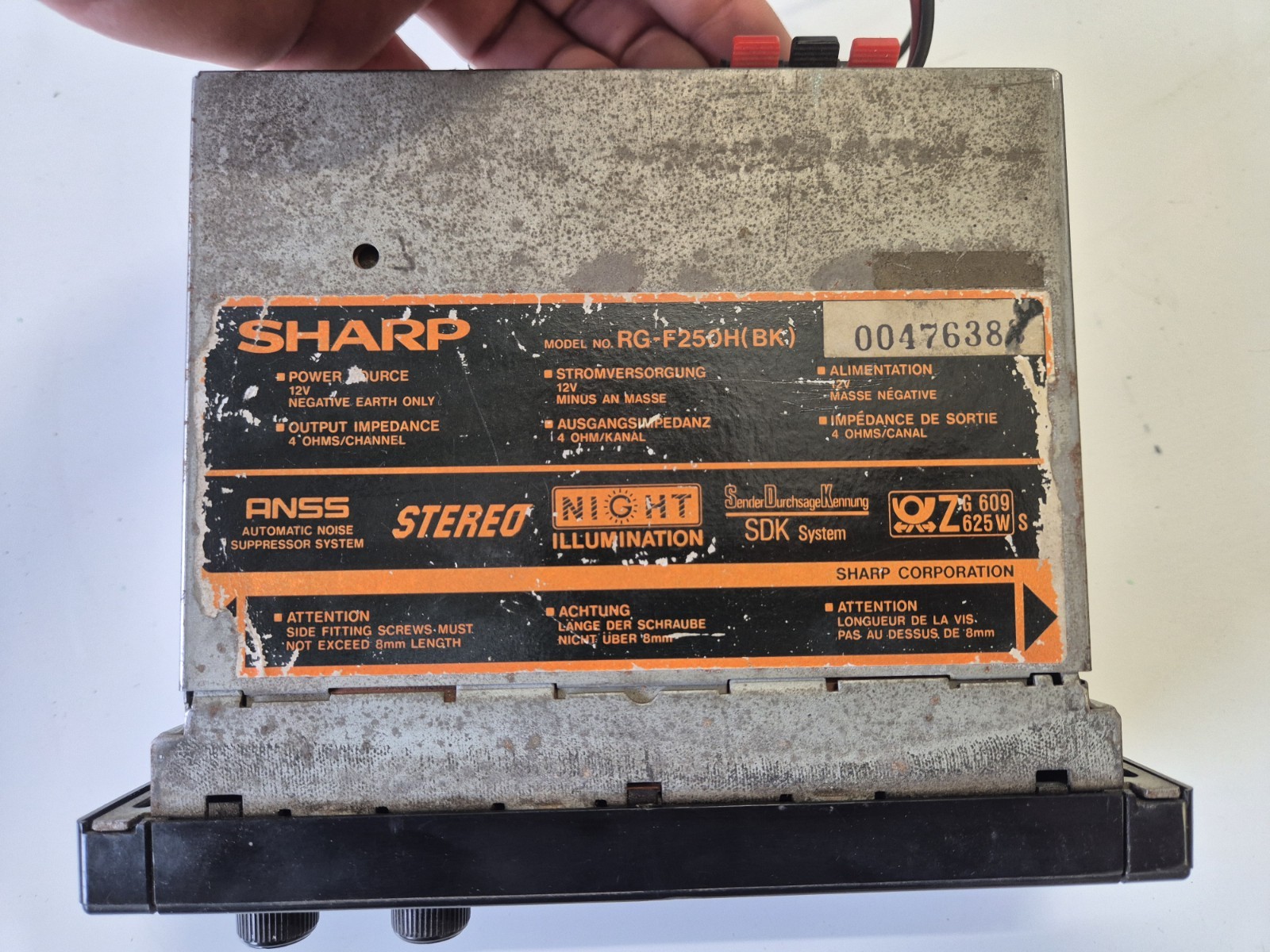 Vintage SHARP RG-250 BK Car Stereo Radio OEM