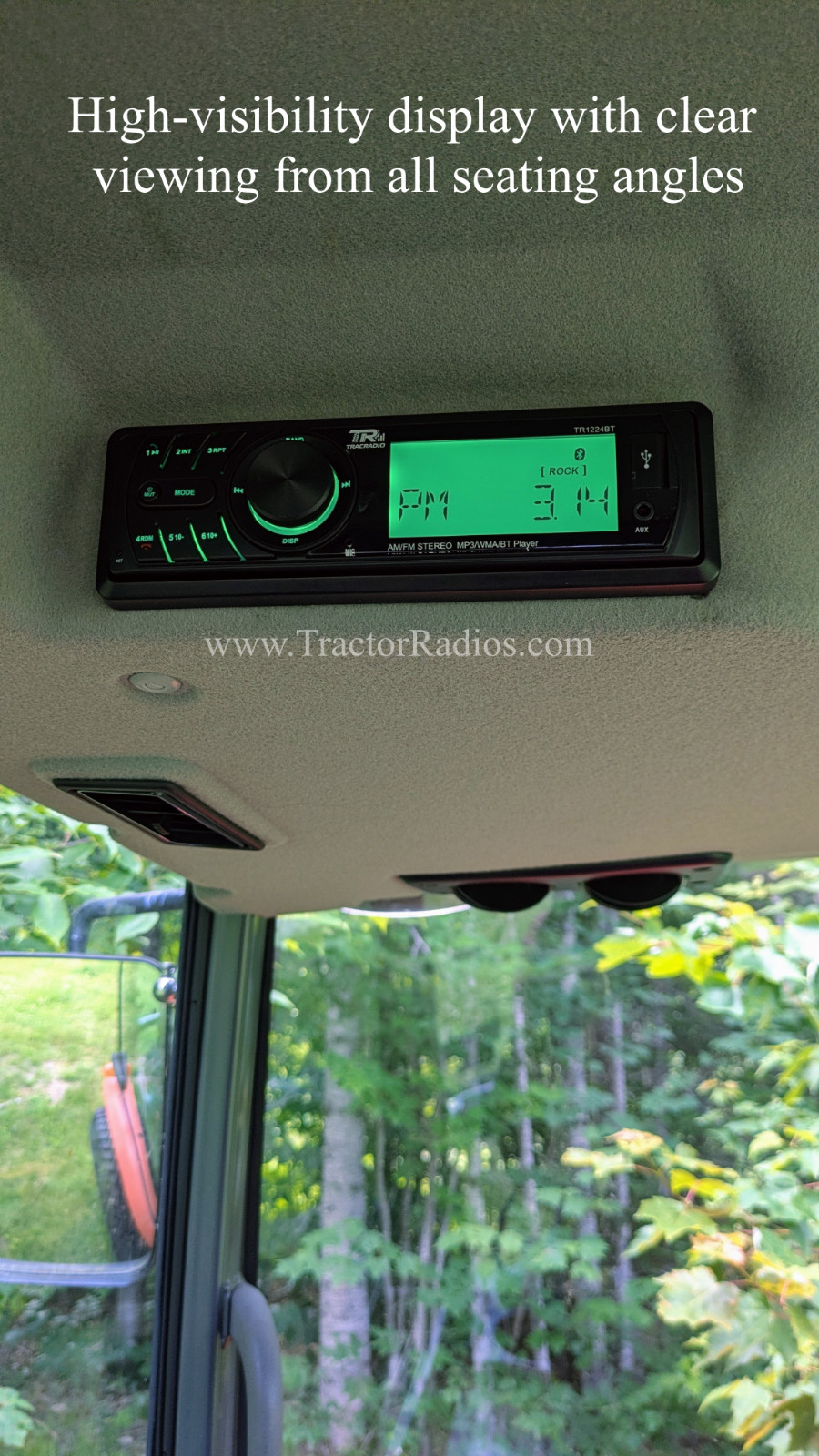 Bluetooth Tractor Stereo Radio 12V/24V Plug & Play Direct Connect AM/FM Receiver