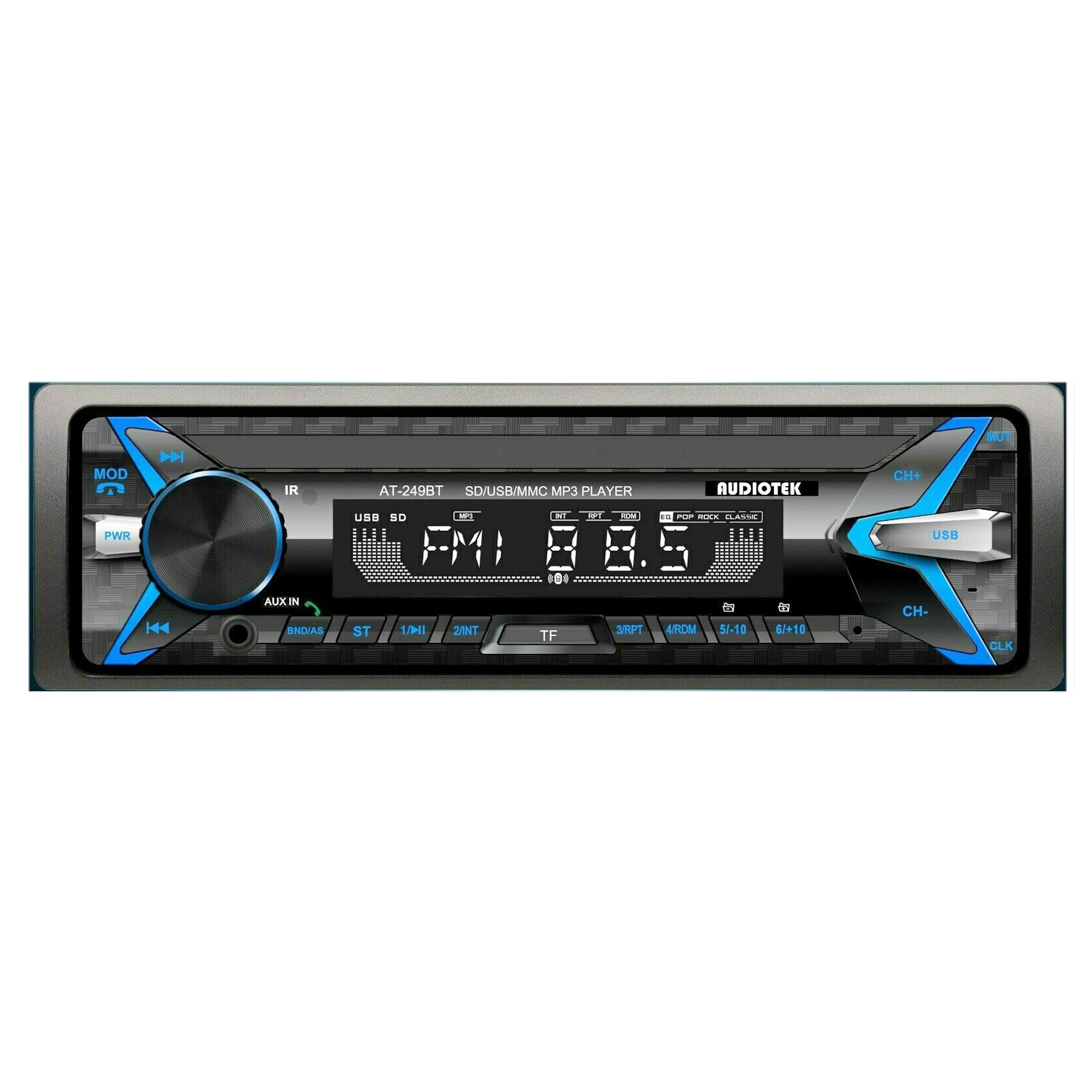 Audiotek AT-249BT Digital Receiver Bluetooth + 4x Audiobank AB-6970 6×9″ Speaker