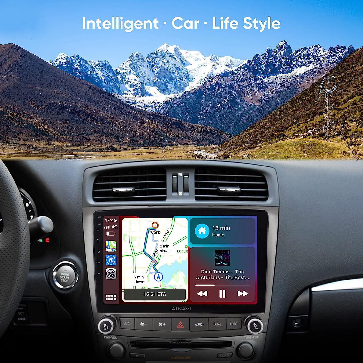 8 Core 4+64G For Lexus IS250 IS350 2006-2012 Apple CarPlay Android 13 Car Radio