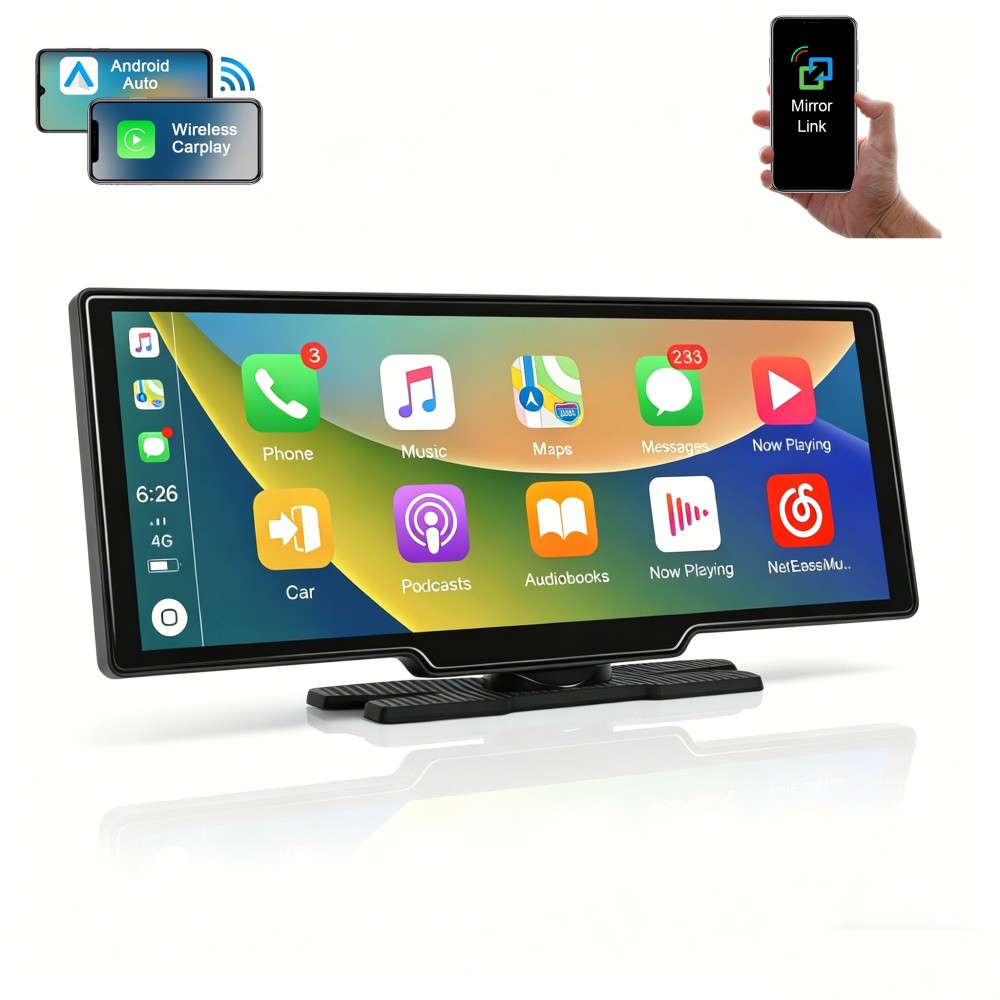 10.26′ 4K Touch Screen Apple CarPlay Wireless Android Auto Car Radio Universal