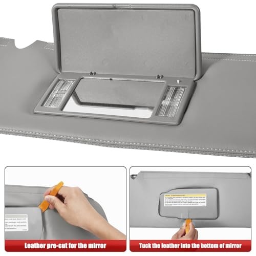 Car Sun Visor Cover for Chevy Tahoe Tahoe Suburban Yukon 1995-1999 Gray