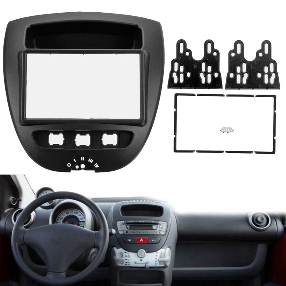Car Panel 2 Din Radio for fascia Plastic+Metal Front Dashboard Mount
