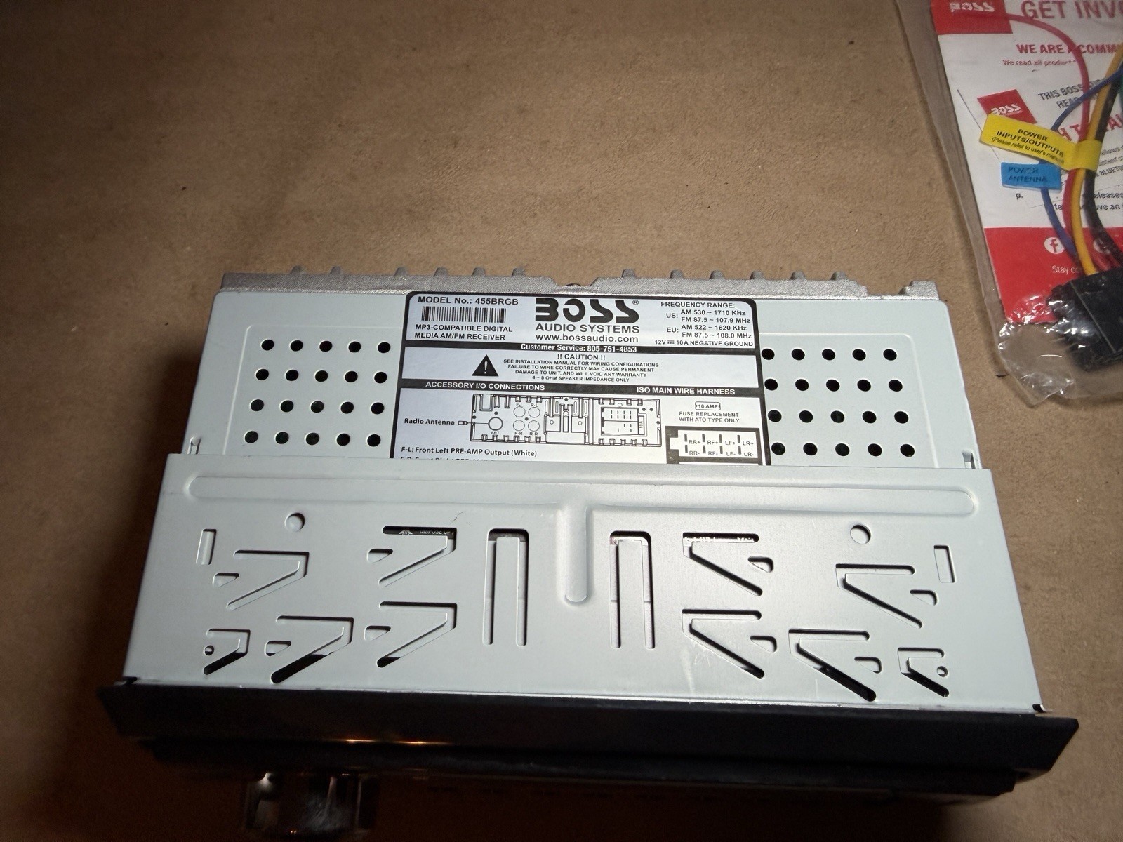 Boss Audio 455BRGB 1-DIN Bluetooth/MP3/USB/AUX/AM/FM Digital Media Receiver