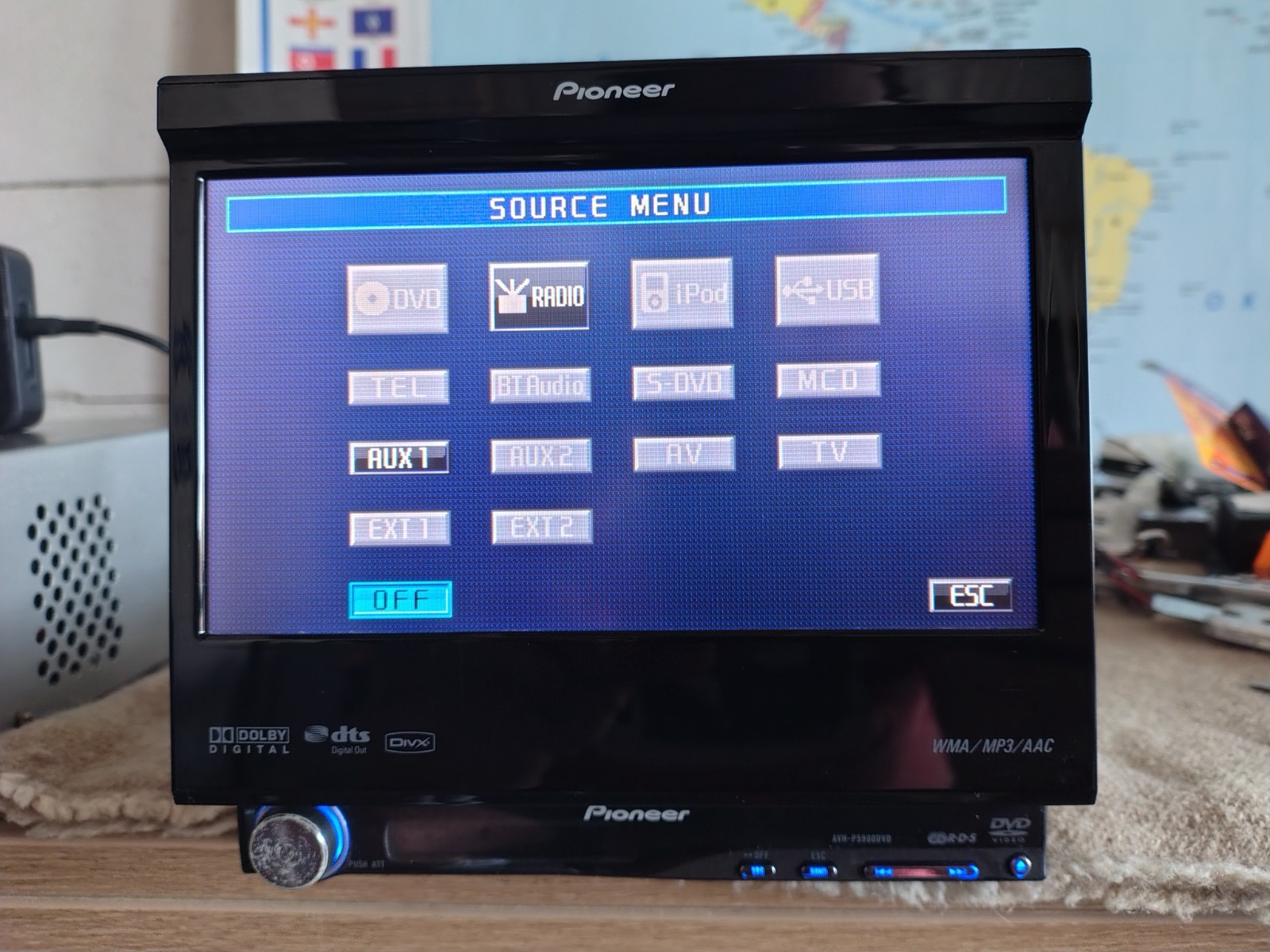 Pioneer AVH P5900DVD Car Stereo CD/DVD Player In Dash Receiver Fully Working