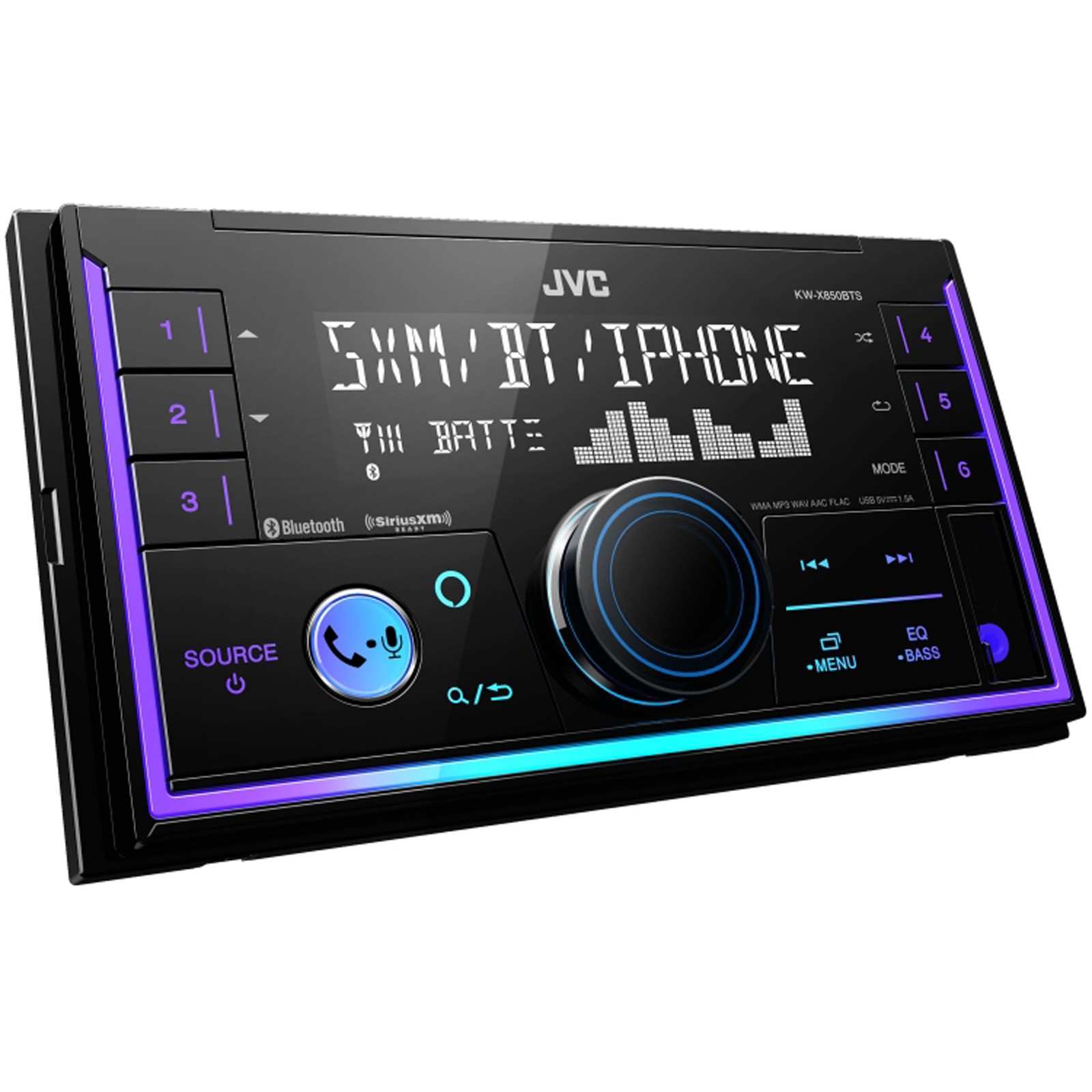 JVC KW-X850BTS 2-DIN CD Receiver featuring Bluetooth® / USB / SiriusXM / Amaz…
