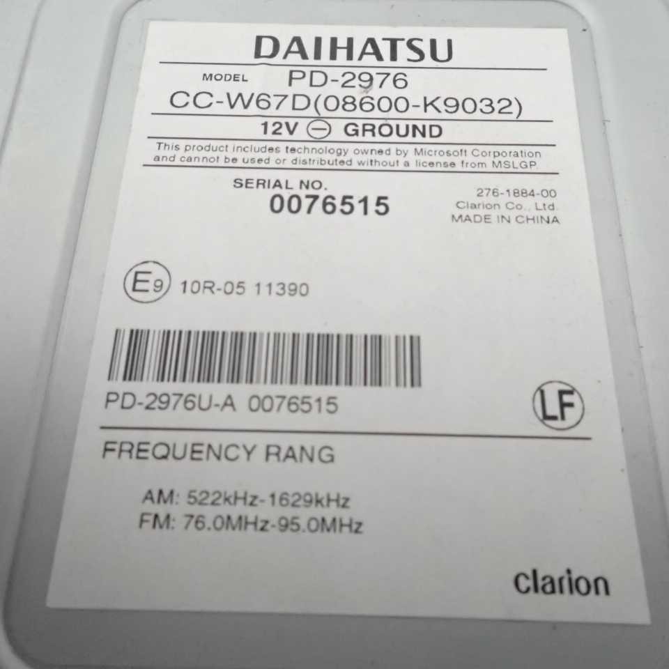 Daihatsu PD2976 Tanto LA600S OEM Audio Deck Near Mint JAPAN