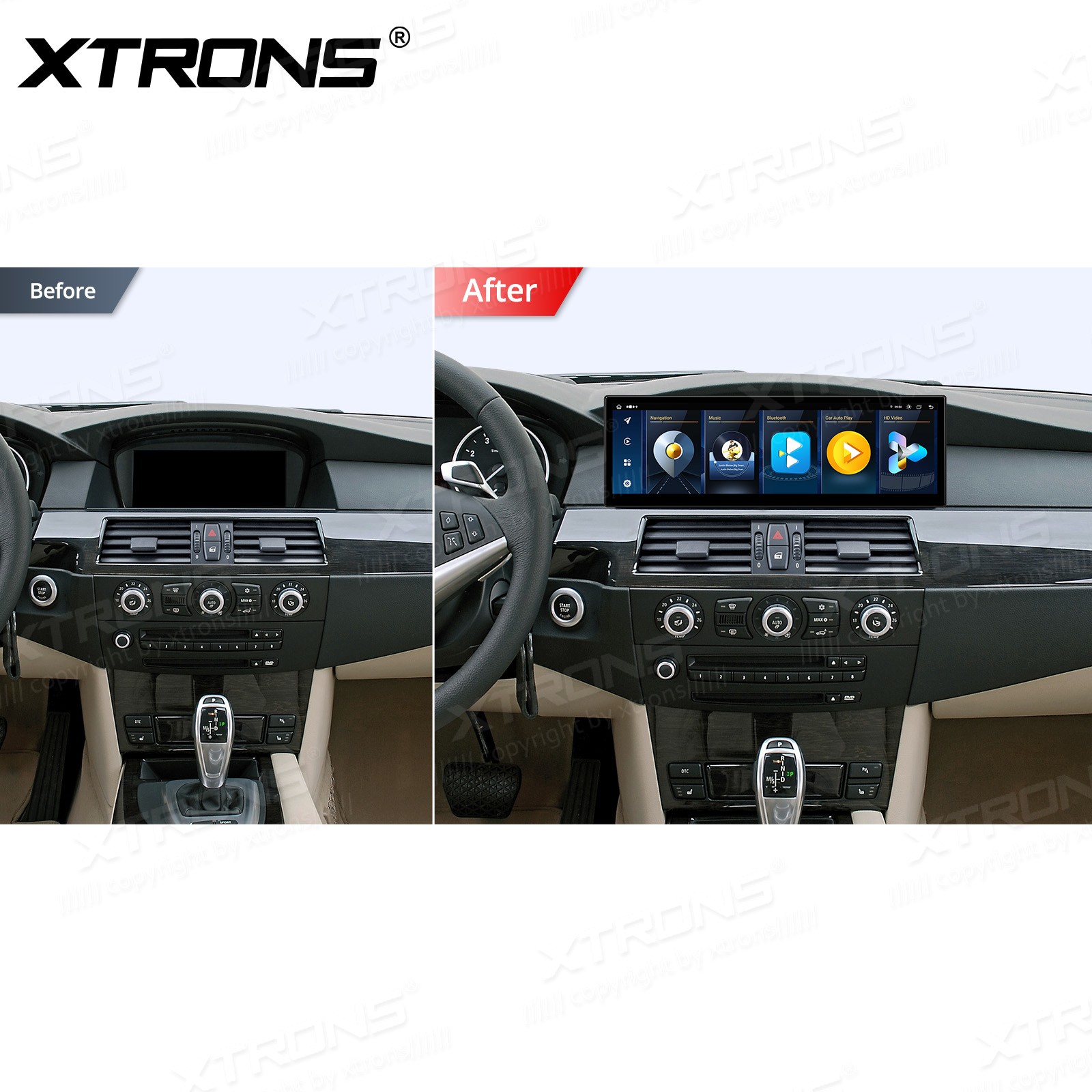 Android 14 System Upgrade 14.9″ for BMW E60 E61 5 Series CCC Radio Stereo 8+128G