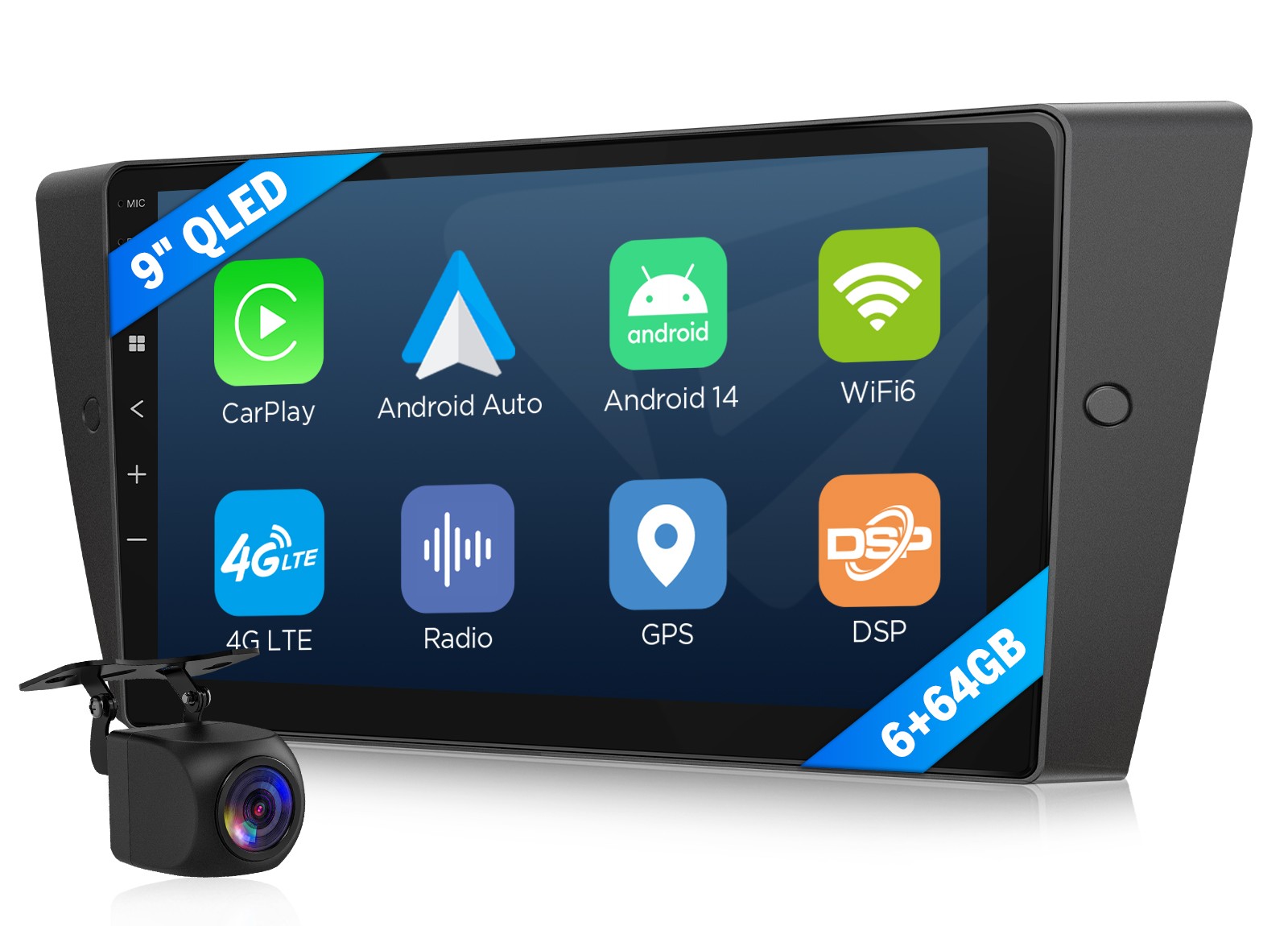 Eonon E90X7S 6+64 Android 14 9″ Car Stereo Radio CarPlay for BMW E90 E91 E92 E93