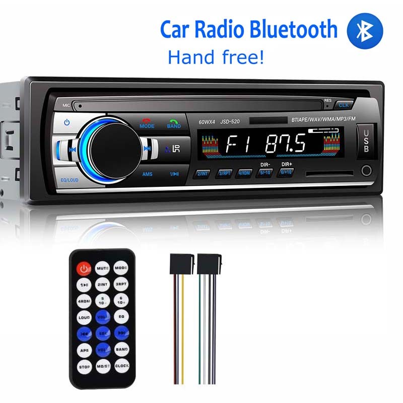 1 Din Car Stereo Radio Audio In-Dash Unit FM Aux Input USB MP3 Bluetooth Player