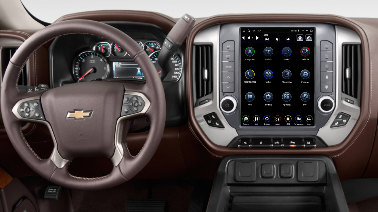 Linkswell 2014-2018 CHEVY SILVERADO/GMC SIERRA GENERATION 4 T-STYLE RADIO 1 – Wi