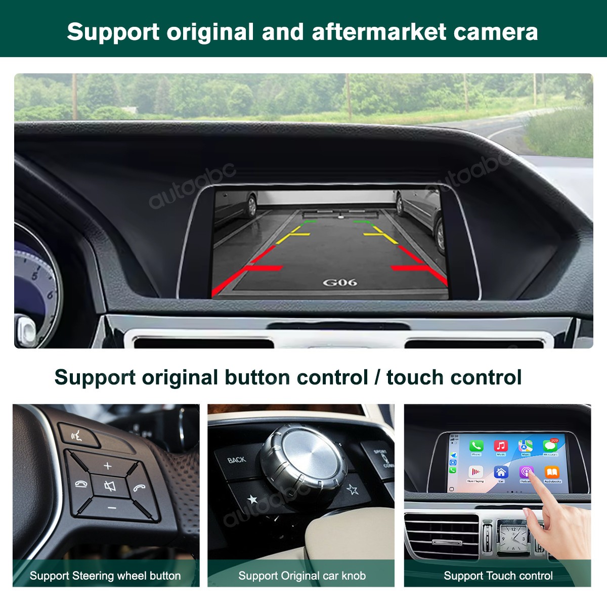 For 2010-2016 Mercedes Benz E Class W212 Carplay Android Auto 7 inch Touchscreen