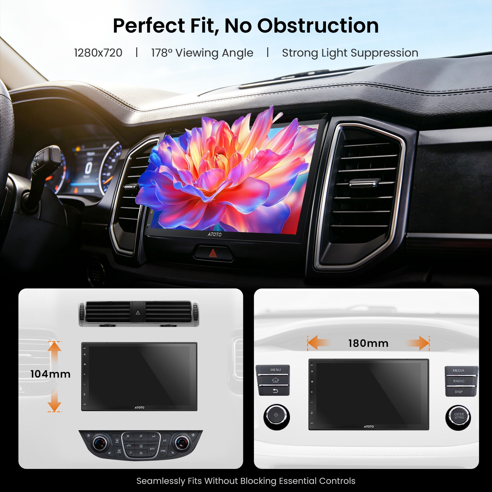 Android Car Stereo Radio 2DIN GenAI Assist Bluetooth Lock Screen w/ OBDII Sanner