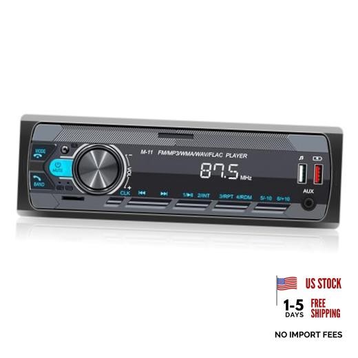 Single Din Car Stereo with Bluetooth 5.0 Hands Free Calling Voice Control P1