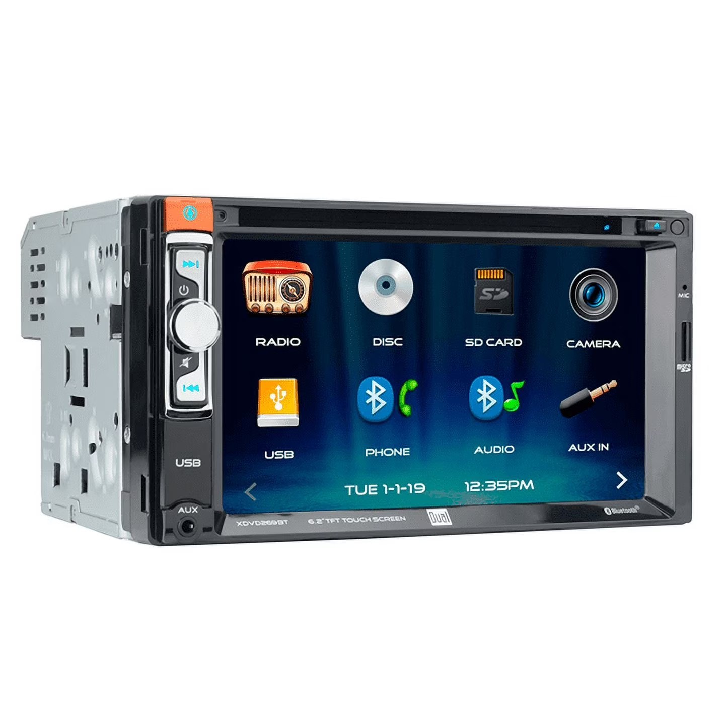 Car Stereo 6.2 Inch Double DIN Touch Screen Bluetooth CD DVD Receiver USB