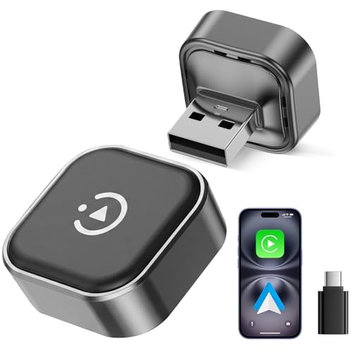 2026 2-in-1 Wireless CarPlay & Android Auto Adapter, Ultra Mini Spedal CL322M