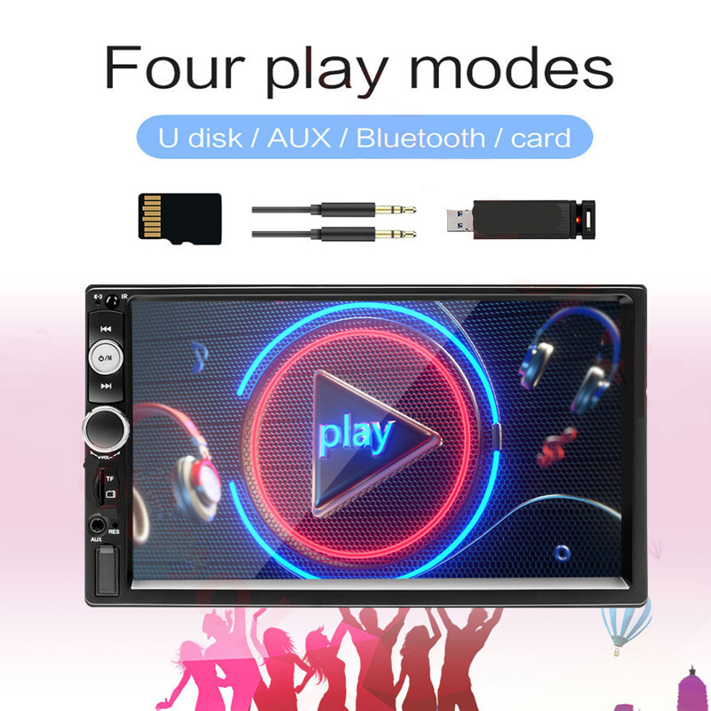 2 Din 7″ HD Touch Screen Autoradio MP5 Stereo Multimedia Audio Player + Camera