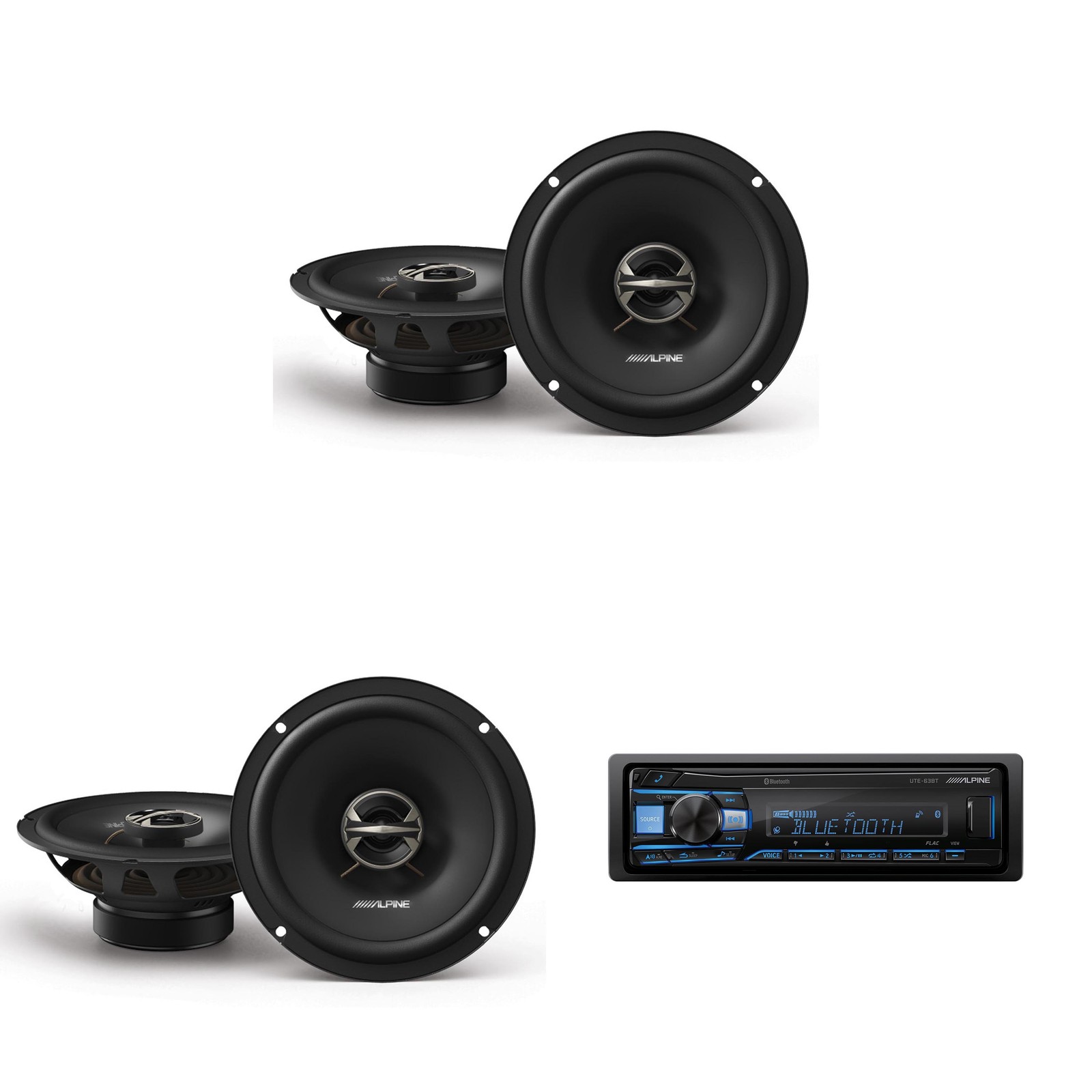 Alpine UTE-63BT Mech-less Digital Media Receiver with Bluetooth® Wireless Tec…