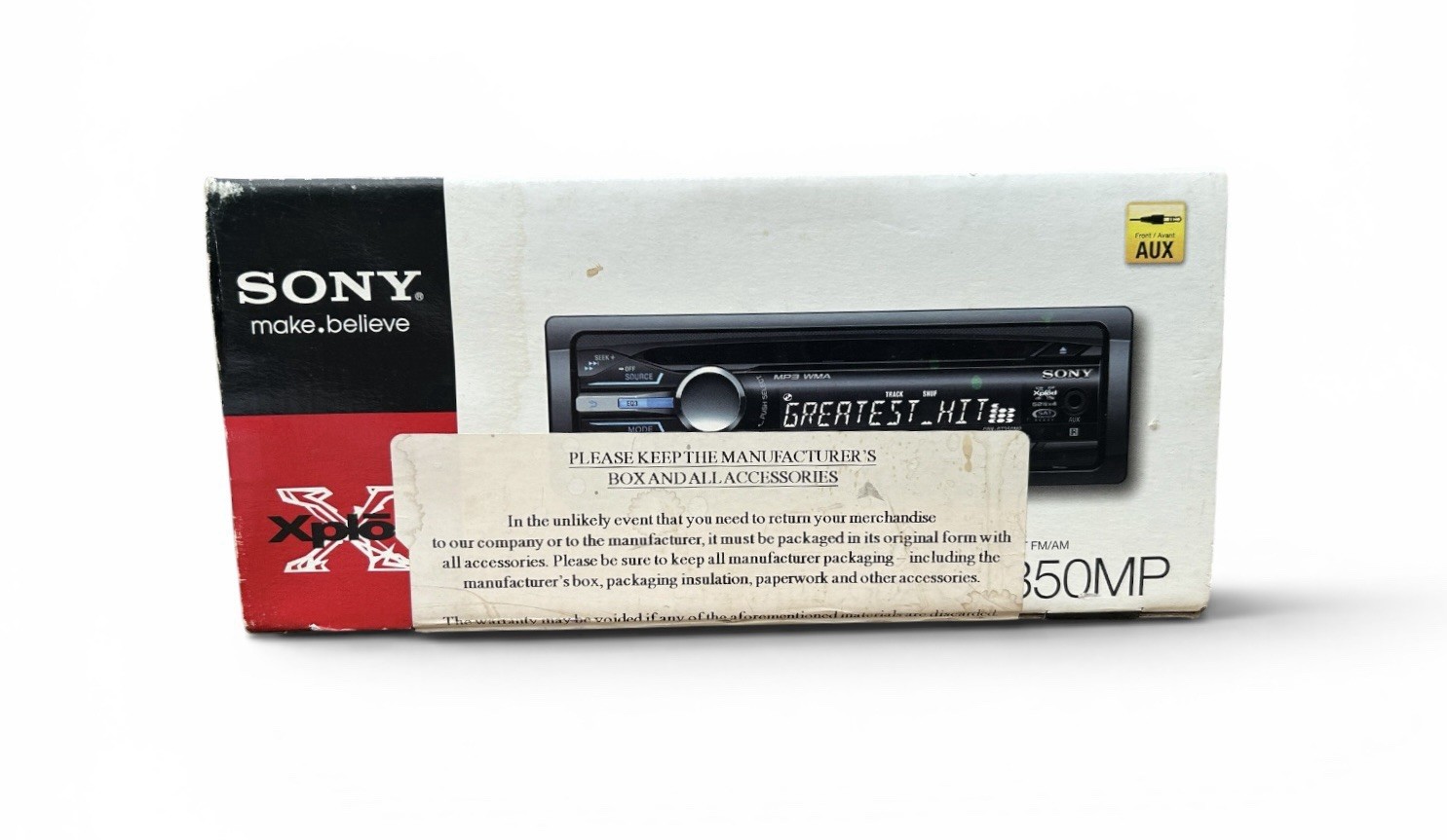 Sony CDX-GT350MP Car Stereo CD Player AUX USB MP3 WMA Head Unit w/ Dash Kit
