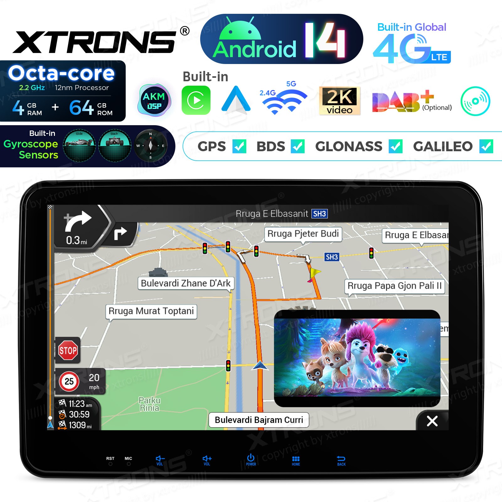 10.1″ Android 13 Car GPS Stereo DVD Radio Double 2 DIN Navi 2+32GB Universal
