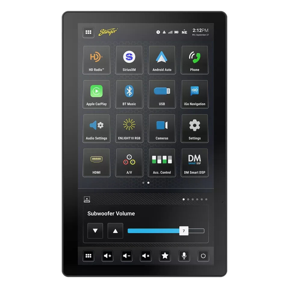 Stinger IX212 12.8″ Floating Multimedia Display System Car Wireless Carplay BT