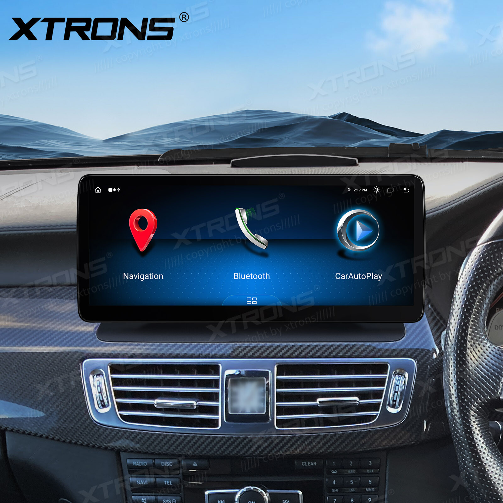 12.3″ Android 13 8Core Car Play Stereo GPS Head Unit 2 UI For Benz CLS C218 W218