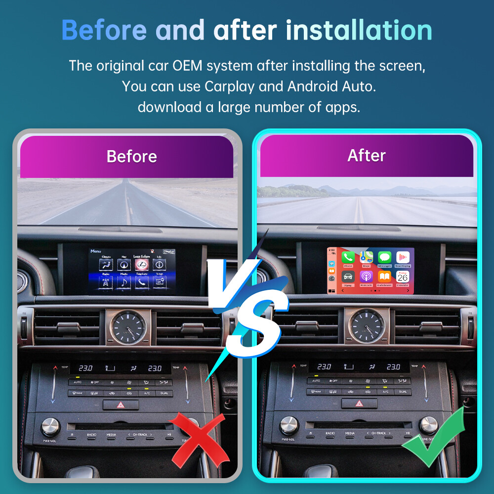 Wireless Carplay Android Auto Module For Lexus IS 2014-2020 Mirror Link AirPlay